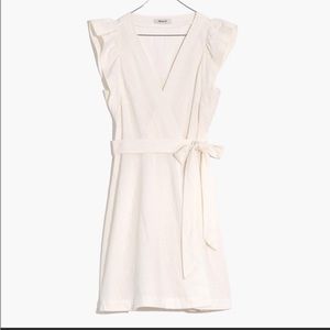 Madewell Ruffle-Sleeve Wrap Mini Dress - Size XS